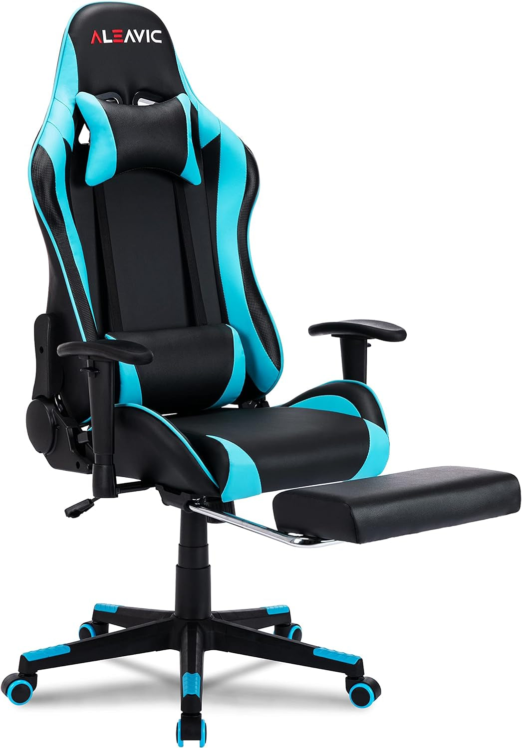 Gaming Chair,Gaming Chair with Footrest, High Back Ergonomic Gaming Chair Adjustable,Racing Style PU Leather Gamer Chair,Computer Gaming Chair with Headrest and Lumbar Support